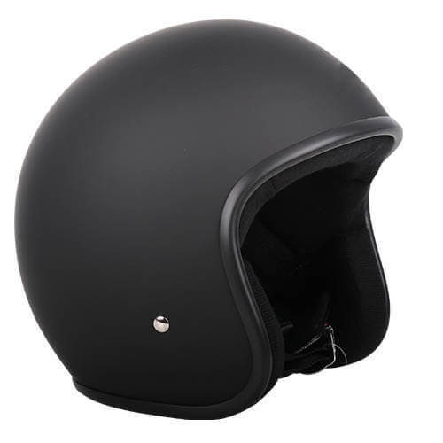 RXT A611C Low Ride Open Face Helmet w/No Studs Matte Black - XXL