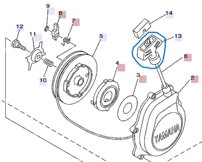 HANDLE, STARTER   YAMAHA