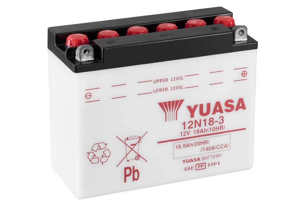 YUASA 12 VOLT BATTERY 12N18-3