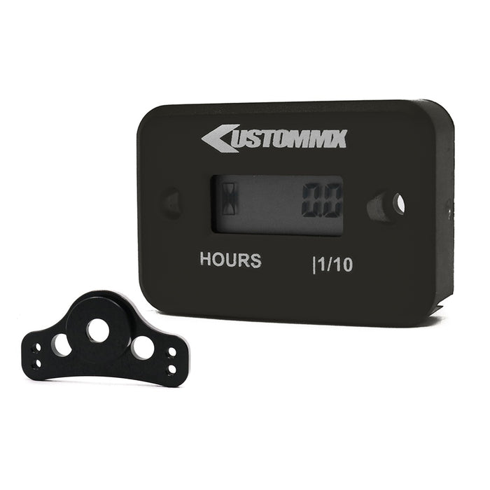 Hour Meter with Mounting Bracket Included - Black