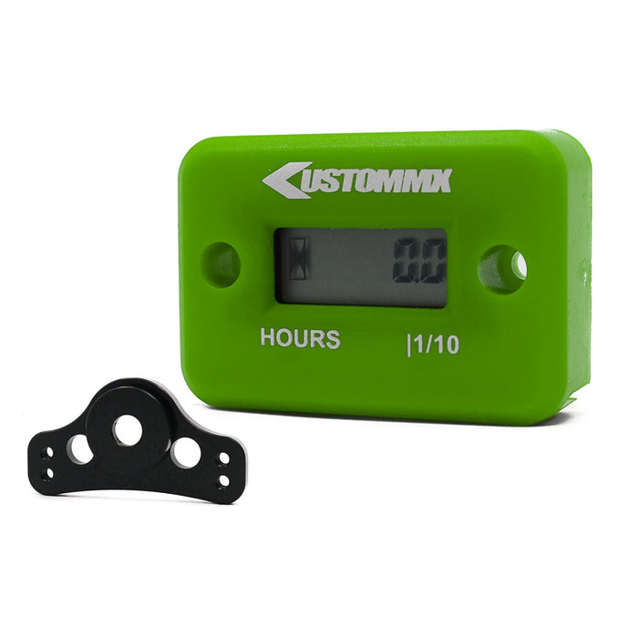 Hour Meter with Mounting Bracket Included - Green