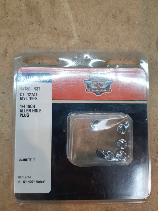 1/4 INCH ALLEN HOLE PLUG