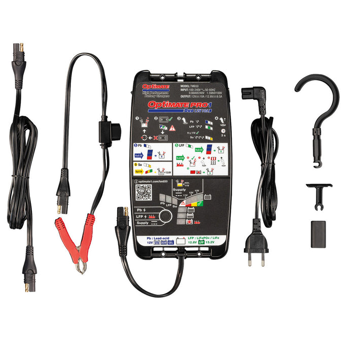 TecMate Optimate PRO 1 DUO -  Lithium and Lead Acid Smart Charger 10amp + diagnostic capability **