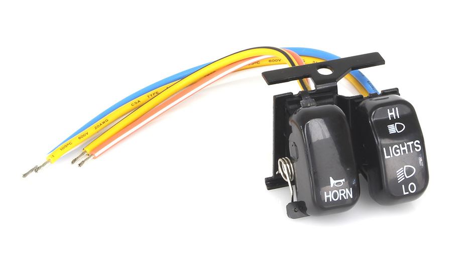 Horn, Low & High Beam Handlebar Switch – Black