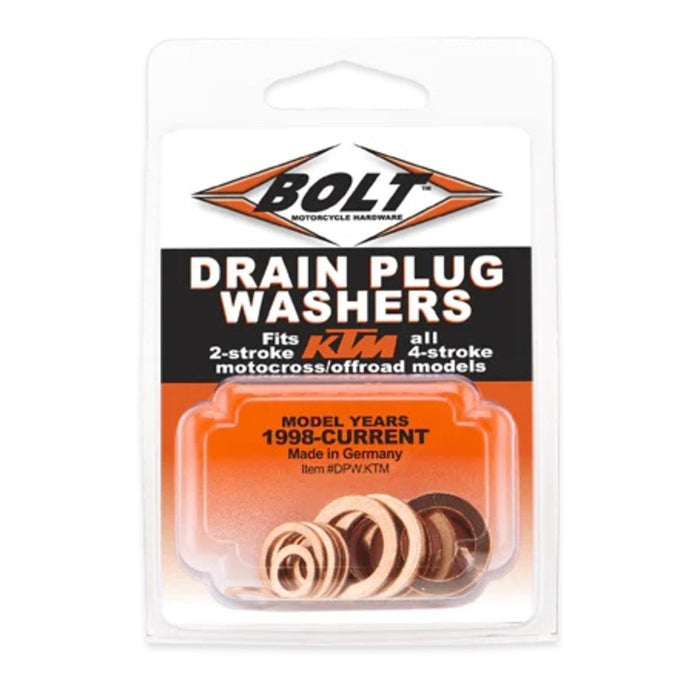Bolt Drain Plug Copper Washer Set KTM (16pc)