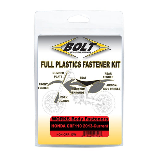 Bolt Body Work Fastener Kit Honda CRF110 '13-Current (Works Kit)