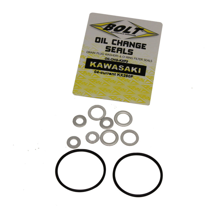 Bolt Oil Change Kit Kawasaki KX250F - O-Rings & Crush Washers