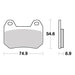Brembo Prime Brake Pad Carbon Ceramic Rear 07BB2507