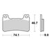 Brembo Xtra Brake Pad Sinter Front 07HO50SR