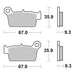 Brembo Upgrade Brake Pad Sinter Rear 07YA41SX