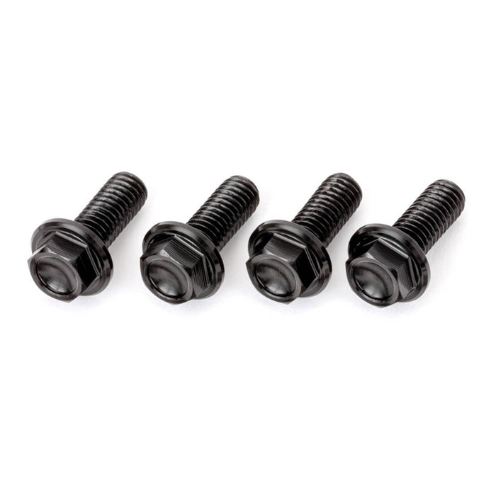 DRC Aluminium M6 Flange Bolts 20mm - Black (4 Pack)