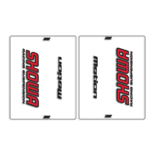 DRC Motion Front Fork Outer Decals- Showa - Clear/Red/Black