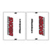 DRC Motion Front Fork Outer Decals- Showa - Clear/Red/Black