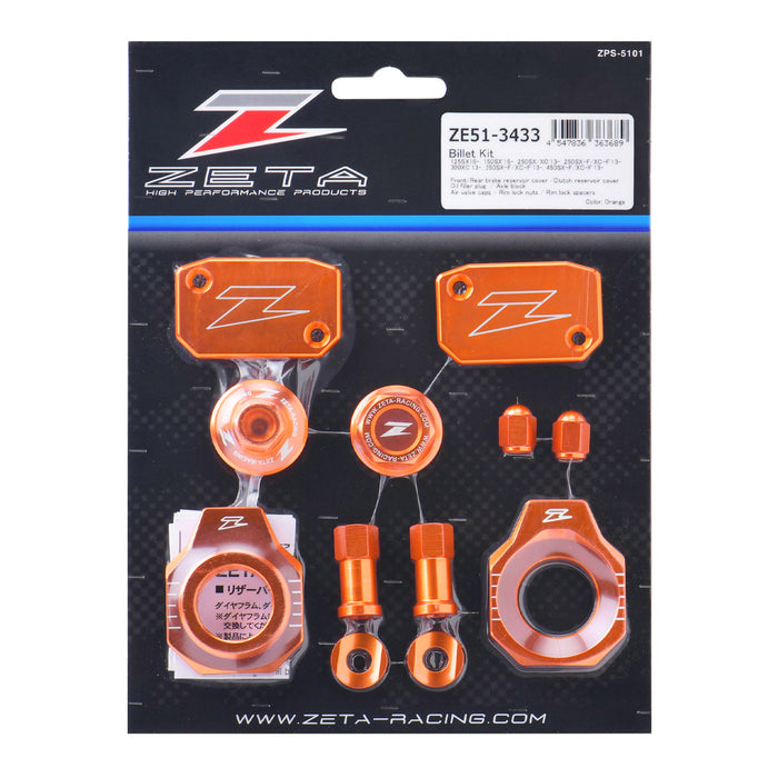 Zeta Billet Kit- KTM SX-F/XC-F '13- - Orange