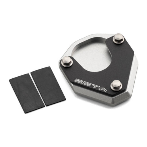 Zeta Side Stand Extender - Black / Silver - Suzuki DR-Z400S / DR-Z400SM ('00-)