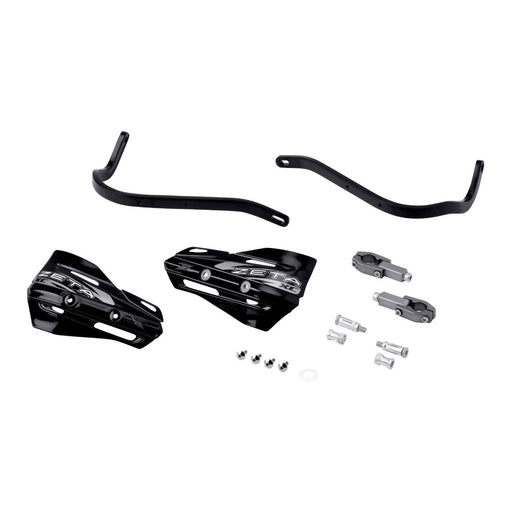 Zeta Armour XC Handguard Kit for 22.2mm Handlebars - Black / Black