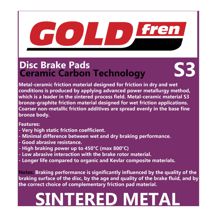 GOLDfren Brake Pads GF233 - S3