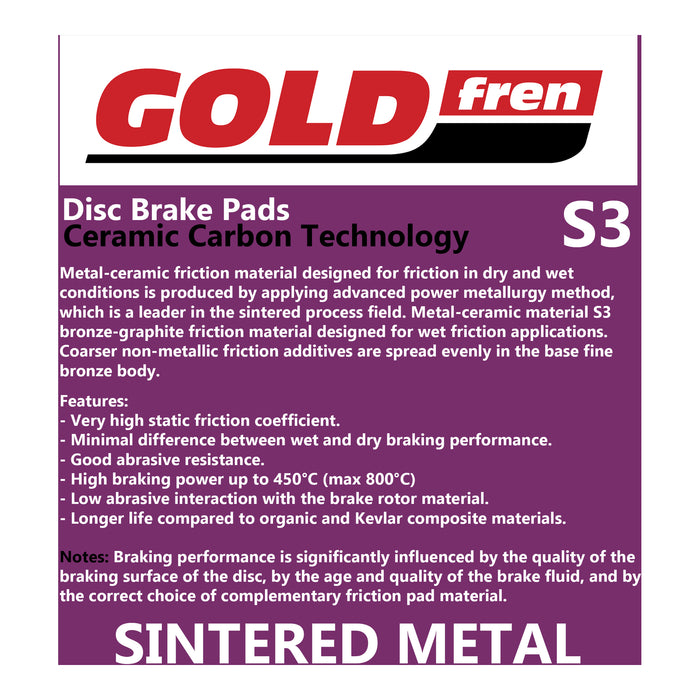 GOLDfren Brake Pads GF329 - S3