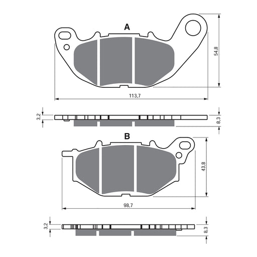 GOLDfren Brake Pads GF369 - GP5 - Indent