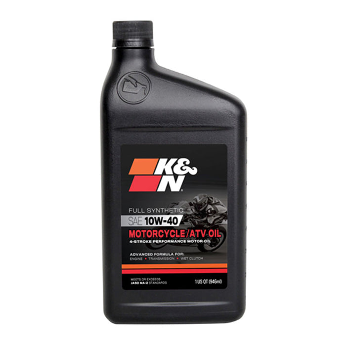 K&N Oil 10W40 Full Synthetic M/CATV Motor Oil Quart 946ml