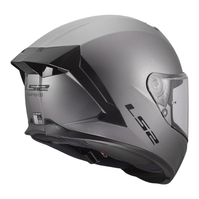 LS2 FF820 Rapid III Solid Helmet - Matte Titanium