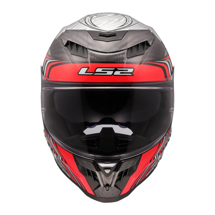 LS2 FF807 Dragon Carbon Enthum Helmet - Black / Red 06