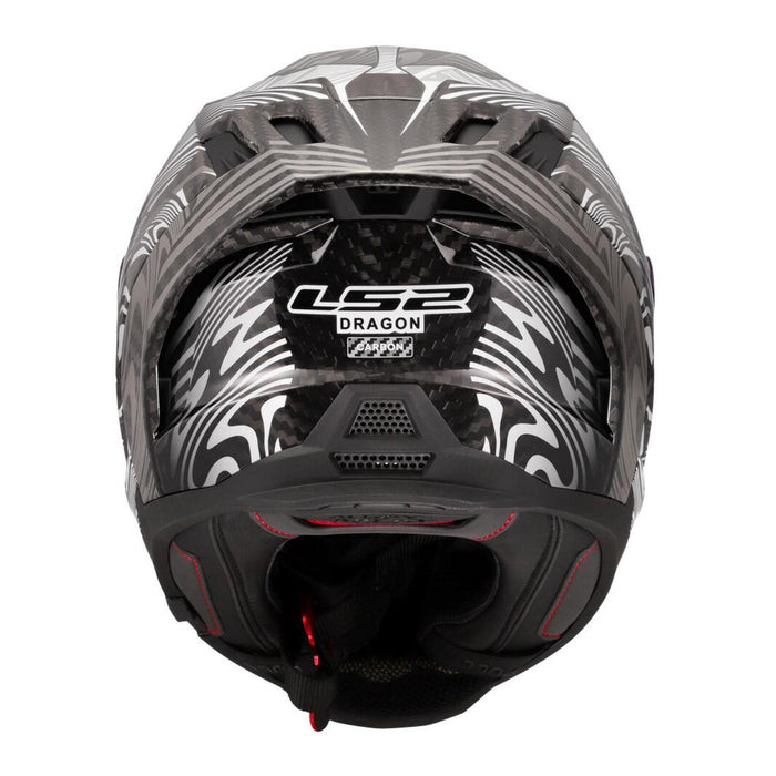 LS2 FF807 Dragon Carbon Enthum Helmet - Black / Silver 06