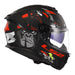 LS2 FF808 Stream II Angry Monkey Helmet - Matte Black / Red 06