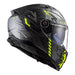 LS2 FF811 Vector II Techbot Helmet - Matte Titanium / Hi-Vis Yellow