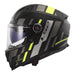 LS2 FF811 Vector II Tron Helmet - Matte Black / Hi-Vis Yellow