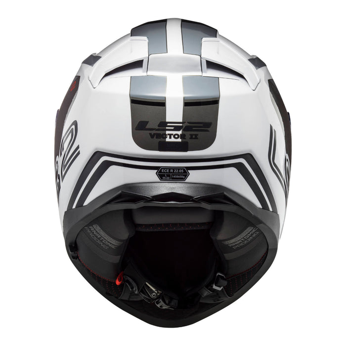 LS2 FF811 Vector II Metric Helmet - White / Titanium / Silver