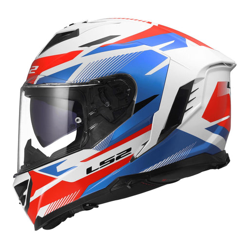 LS2 FF818 Storm III Komai Helmet - Whites / Blue / Red