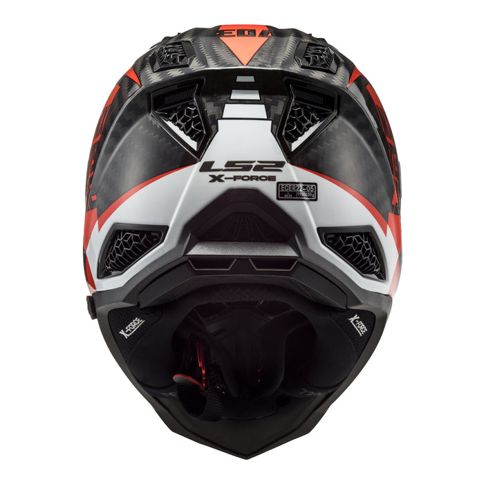 LS2 MX703 X-Force Carbon Helmet - Victory Red / White