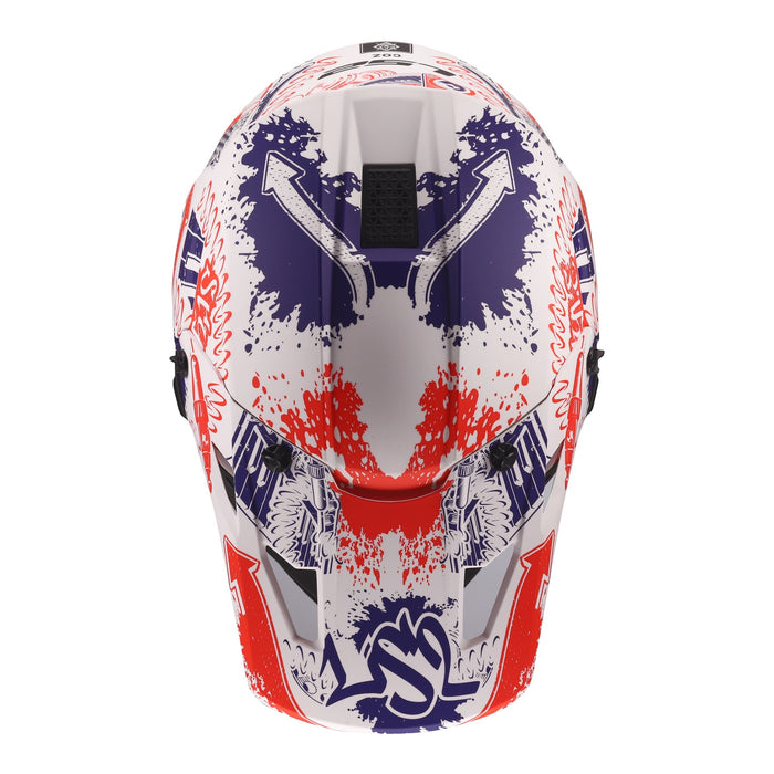 LS2 MX706J COZ Fantasy Junior Helmet - Matte White / Red / Blue