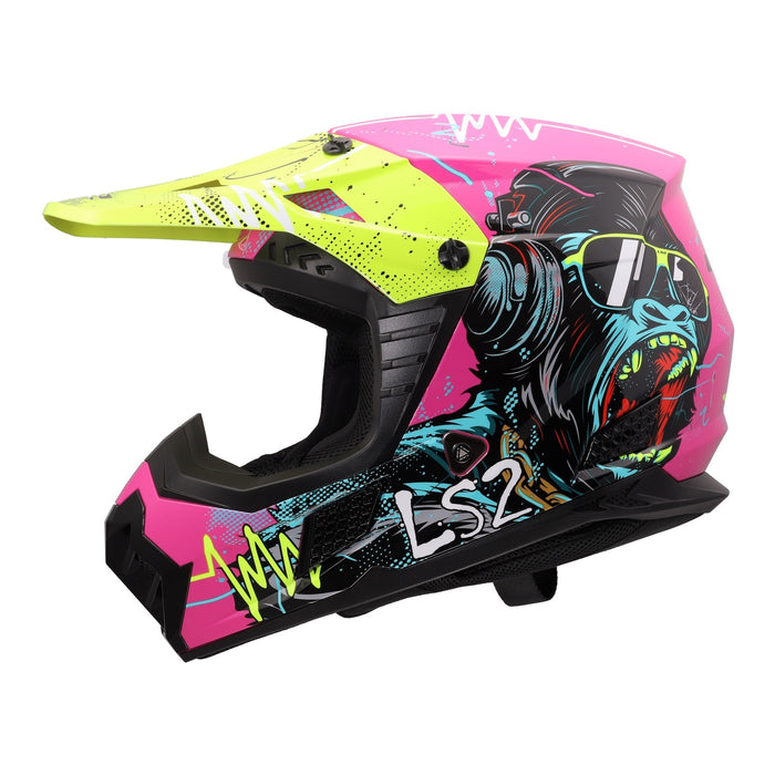 LS2 MX706J COZ Gorilla Helmet - Gloss Purple