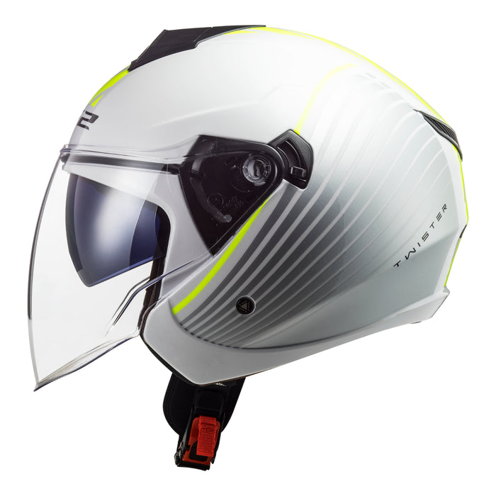 LS2 OF573 Twister II Luna Helmet - White / Silver