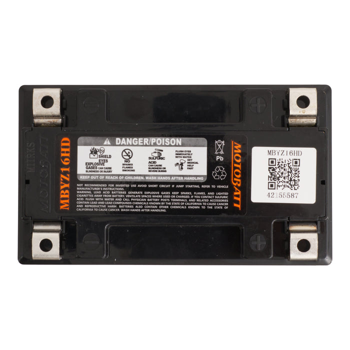 Motobatt Battery Quadflex AGM - MBYZ16HD