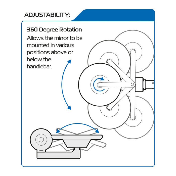 Oxford Circle 360 Bar End Mirror (Each)