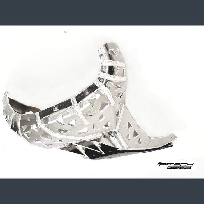 Skid plate with exhaust pipe guard and plastic bottom for Beta (Arrow pipe) 2019