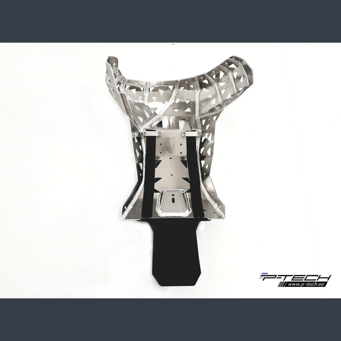 P-TECH Skid plate with exhaust pipe guard and plastic bottom for Beta 250/300RR 2023-2024