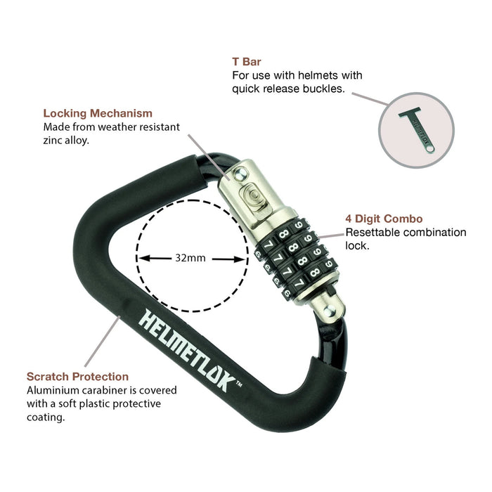 Rocky Creek HelmetLok and Stainless Steel T-Bar Combined