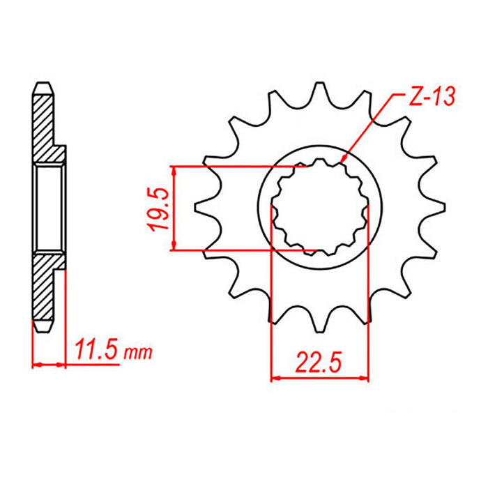 MTX 409 Steel Front Sprocket #428 (10-44A)