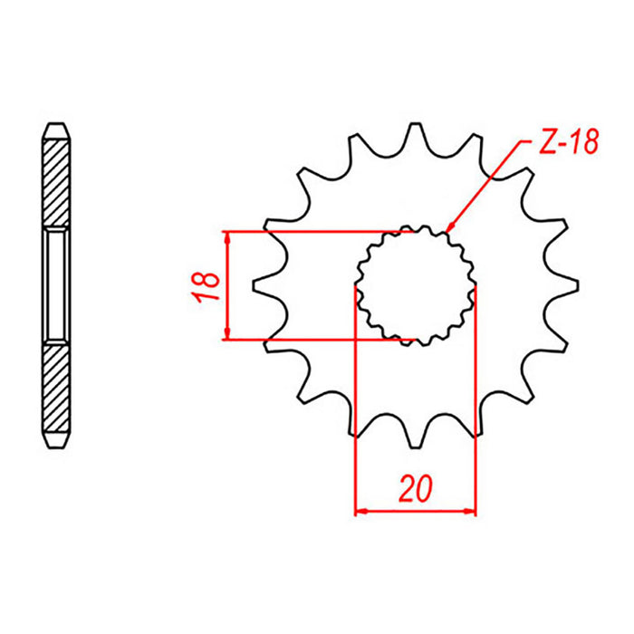 MTX 426 Steel Front Sprocket #428 (10-417)