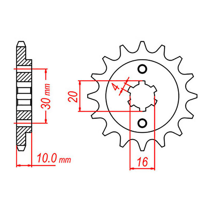 MTX 711 Steel Front Sprocket #520 (10-711)