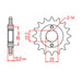 MTX 737 Steel Front Sprocket #520 (10-737)