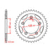 MTX 491 Steel Rear Sprocket #520 (11-491)