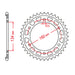 MTX 1317 Steel Rear Sprocket #525 (11-1317)