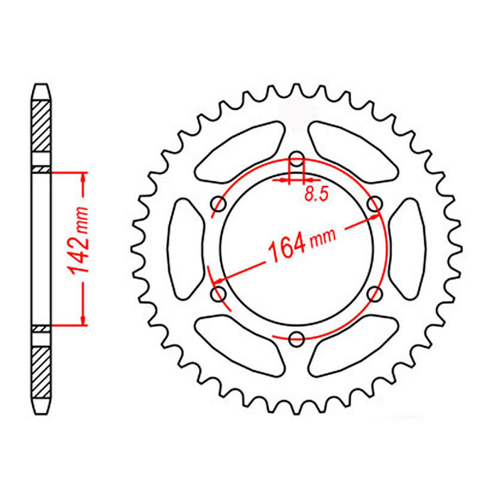 MTX 1068 Steel Rear Sprocket #520 (11-HY4)