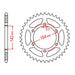 MTX 1068 Steel Rear Sprocket #520 (11-HY4)