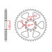 MTX 845 Steel Rear Sprocket #520 (11-37F)